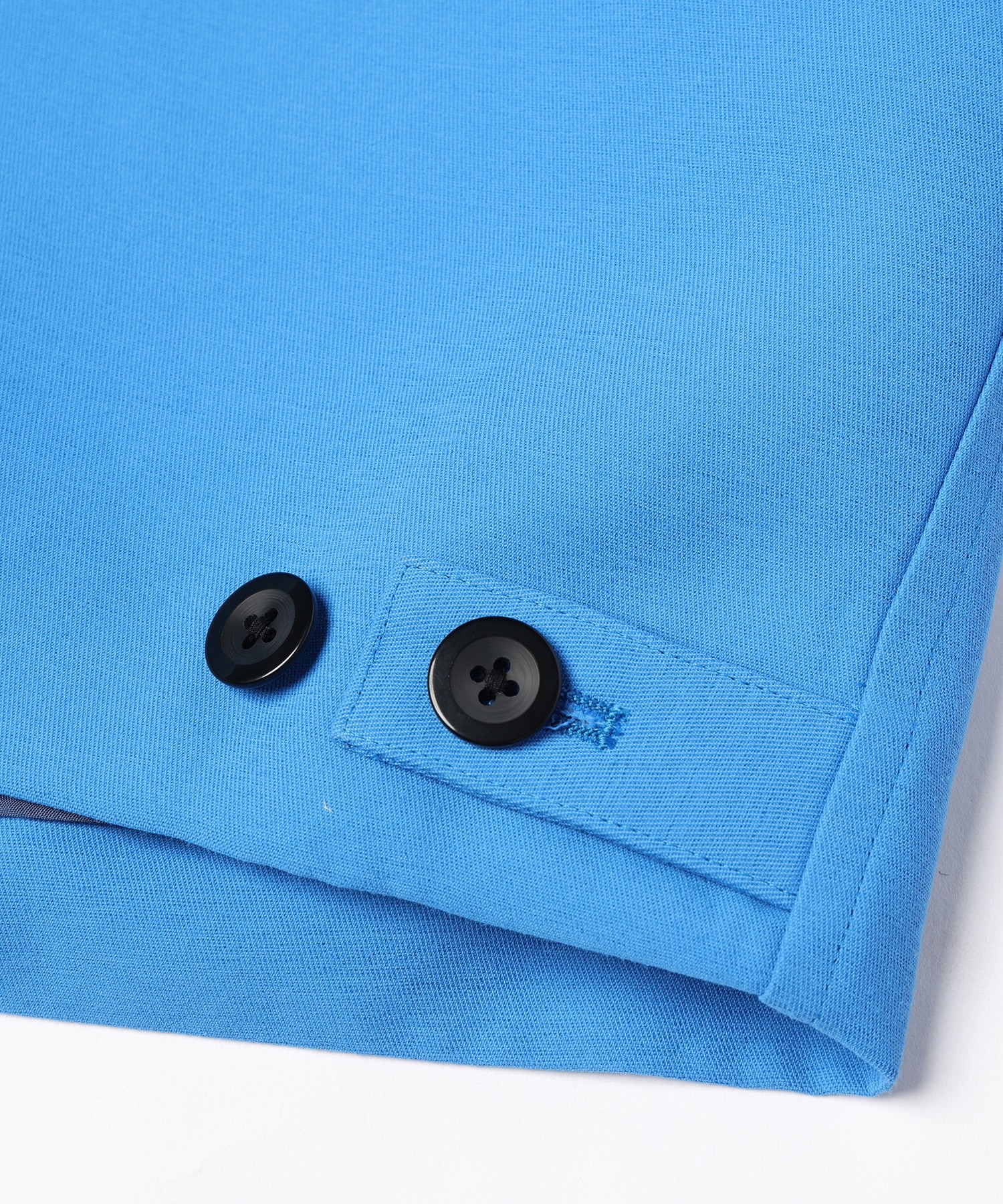 Structured Twill Double Cloth Leather Collar Blouson