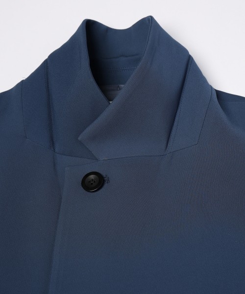 Double Satin Slanted Zip Pocket Tailored Jacket