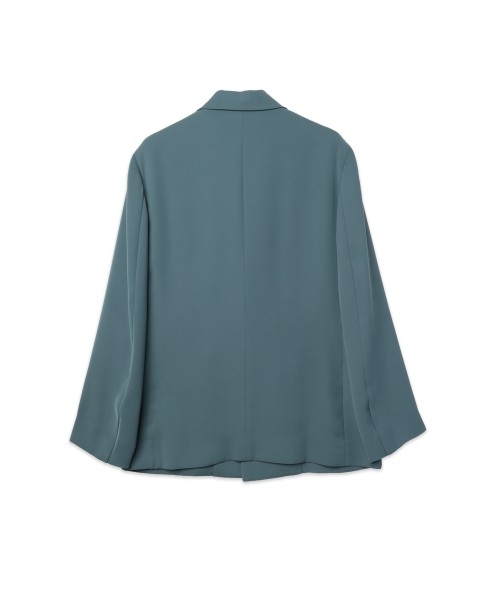 Double Satin Slanted Zip Pocket Tailored Jacket