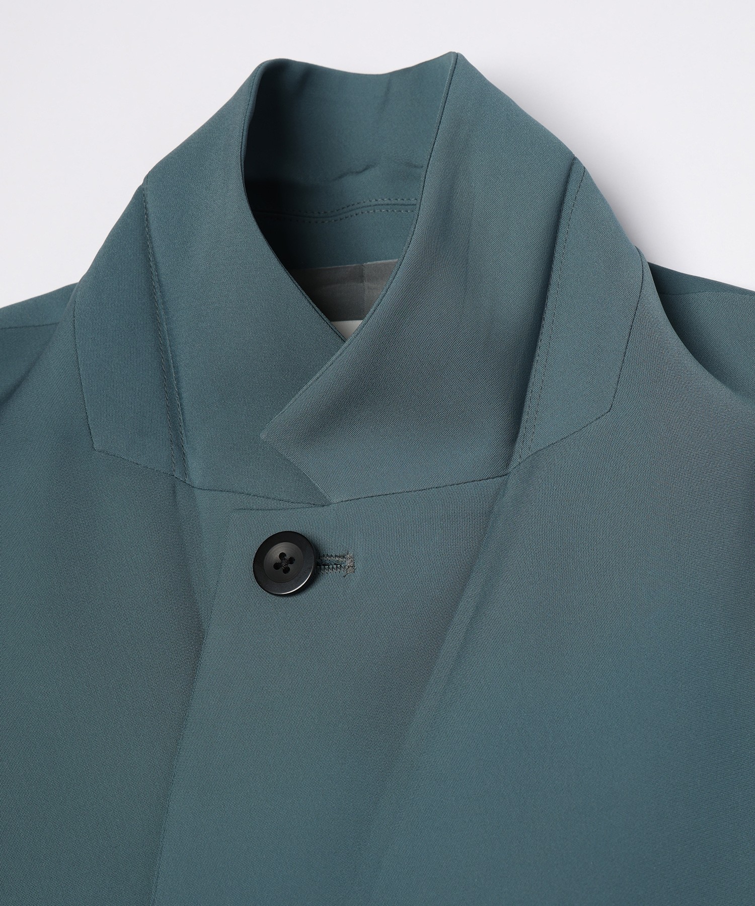 Double Satin Slanted Zip Pocket Tailored Jacket
