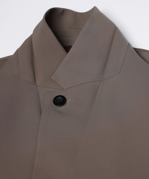 Double Satin Slanted Zip Pocket Tailored Jacket