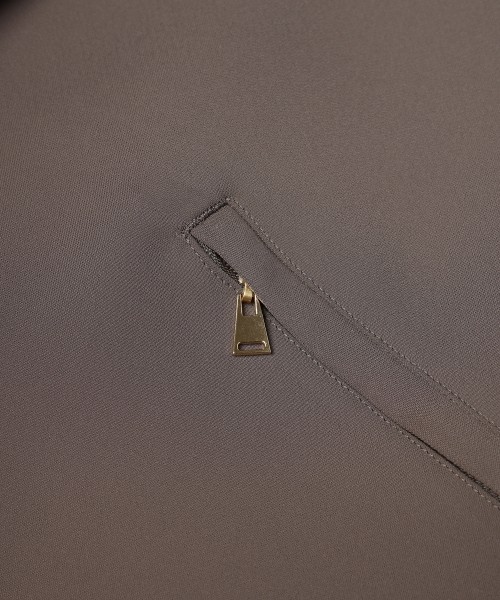 Double Satin Slanted Zip Pocket Tailored Jacket