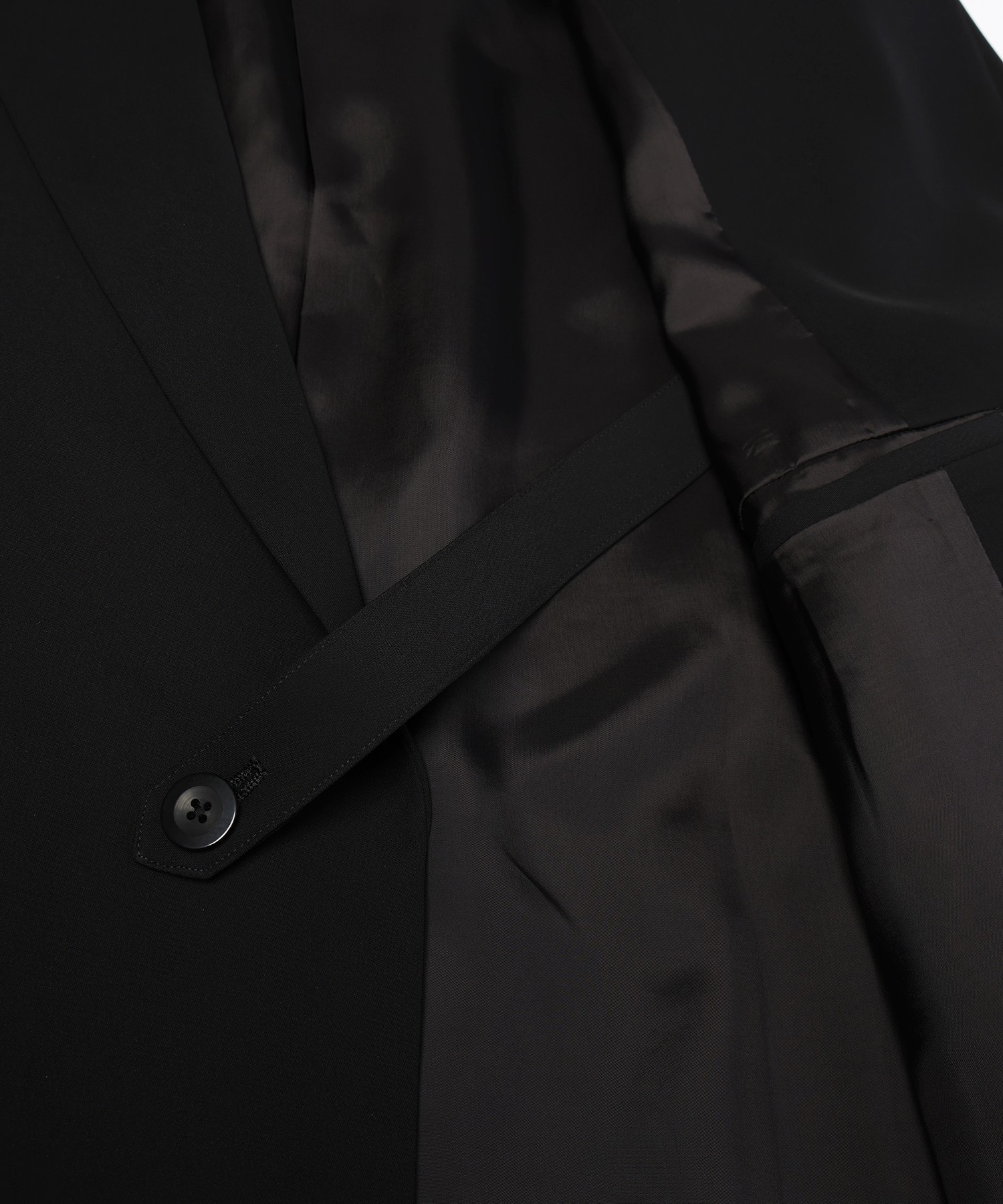 Double Satin Slanted Zip Pocket Tailored Jacket