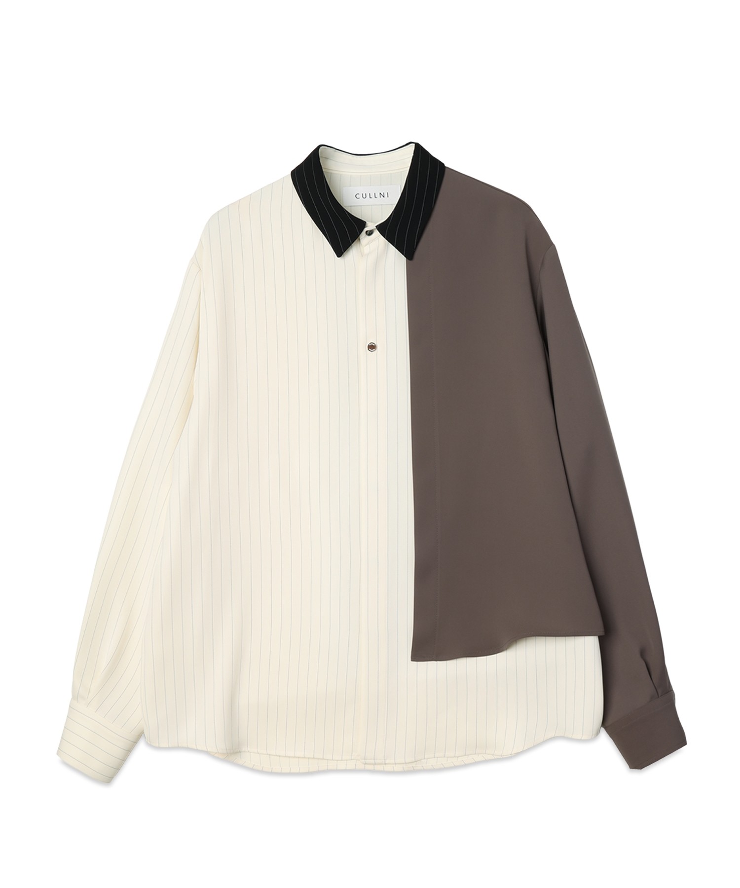Double Satin Asymmetrical Layered Shirt