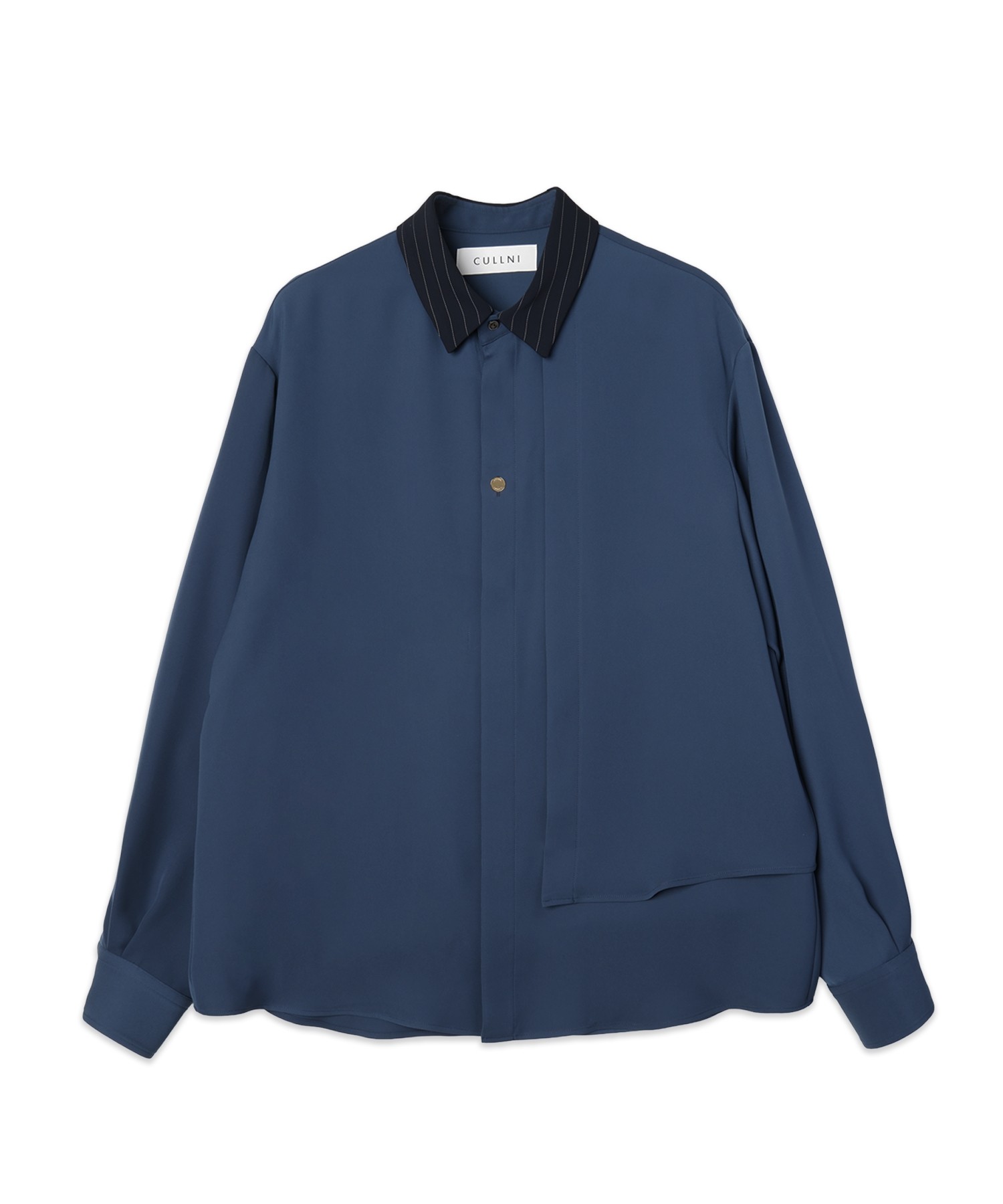 Double Satin Asymmetrical Layered Shirt
