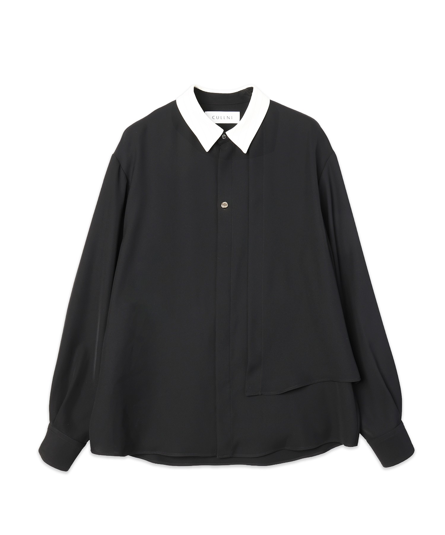 Double Satin Asymmetrical Layered Shirt