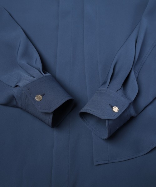 Double Satin Asymmetrical Layered Shirt
