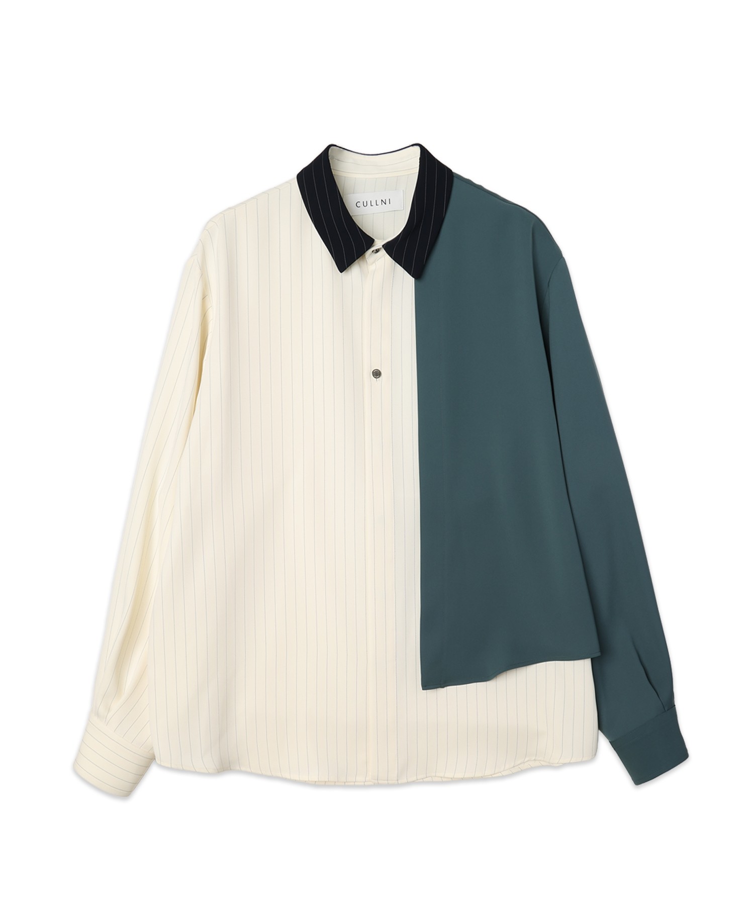Double Satin Asymmetrical Layered Shirt