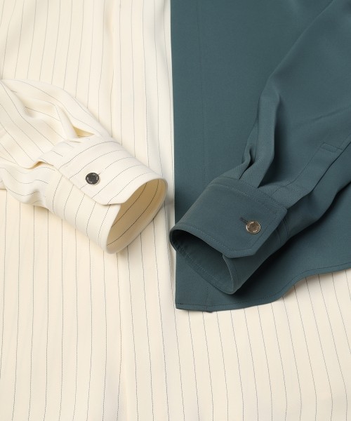 Double Satin Asymmetrical Layered Shirt