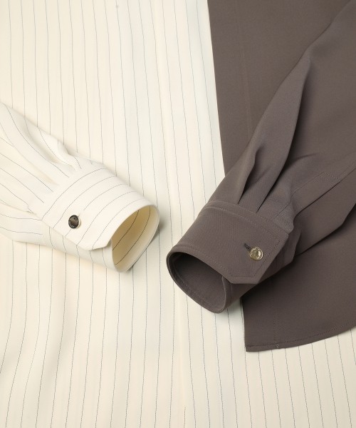 Double Satin Asymmetrical Layered Shirt