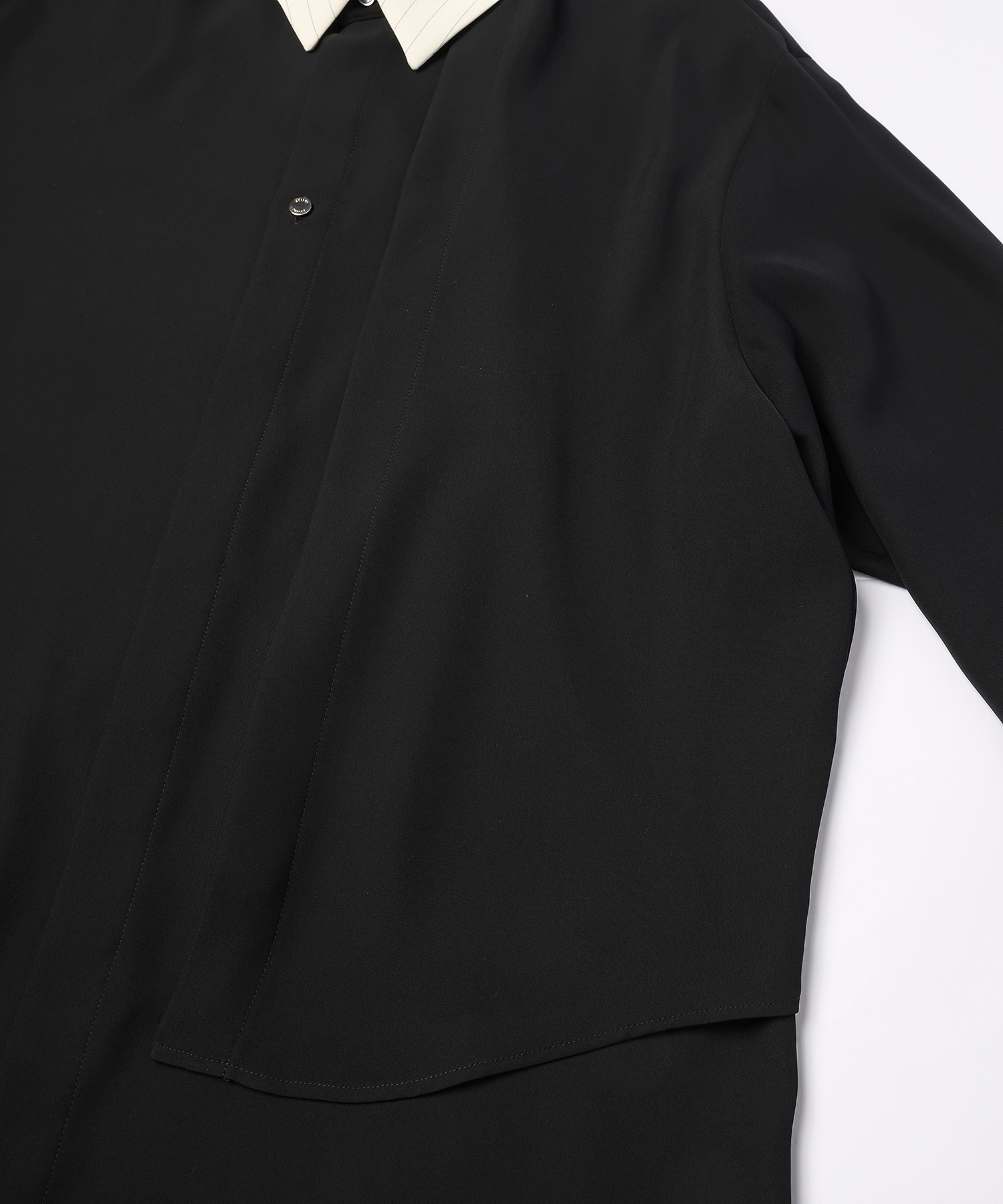 Double Satin Asymmetrical Layered Shirt