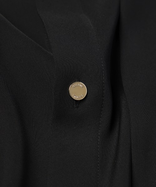 Double Satin Asymmetrical Layered Shirt