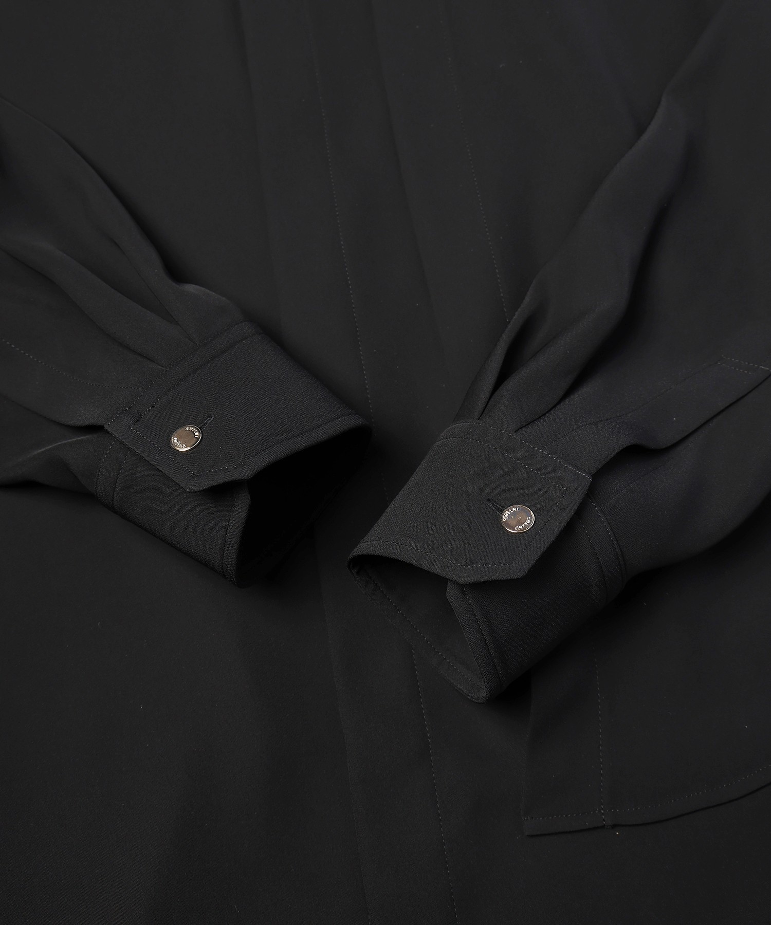 Double Satin Asymmetrical Layered Shirt