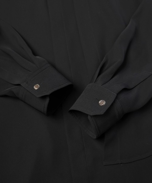 Double Satin Asymmetrical Layered Shirt