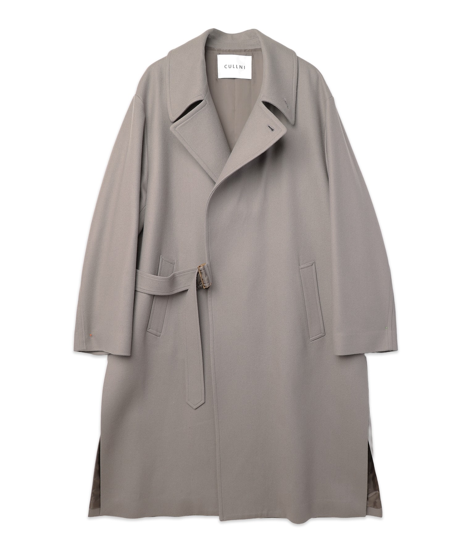 Signature Melton Minimal Tielocken Long Coat