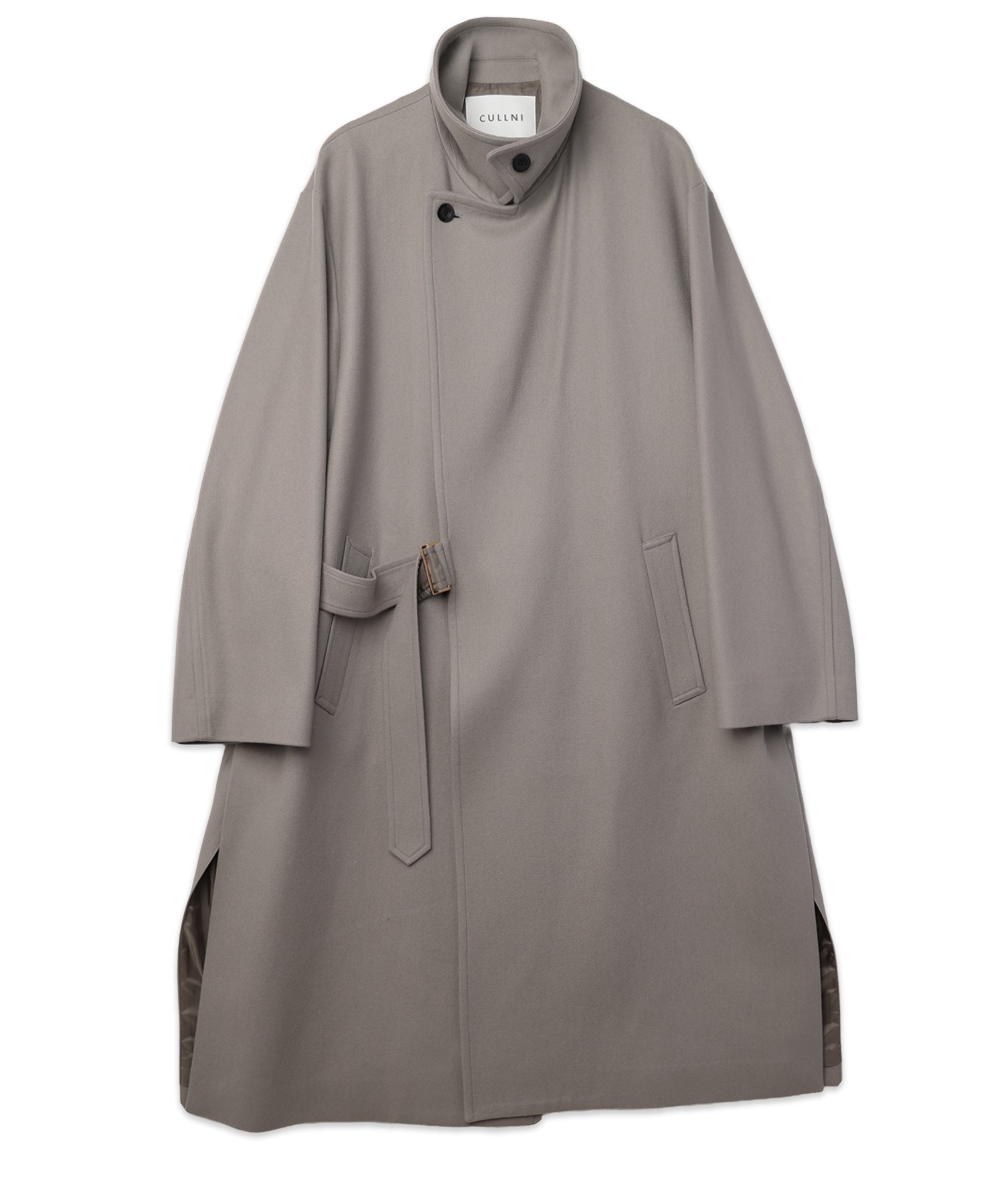 Signature Melton Minimal Tielocken Long Coat