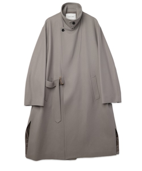 Signature Melton Minimal Tielocken Long Coat