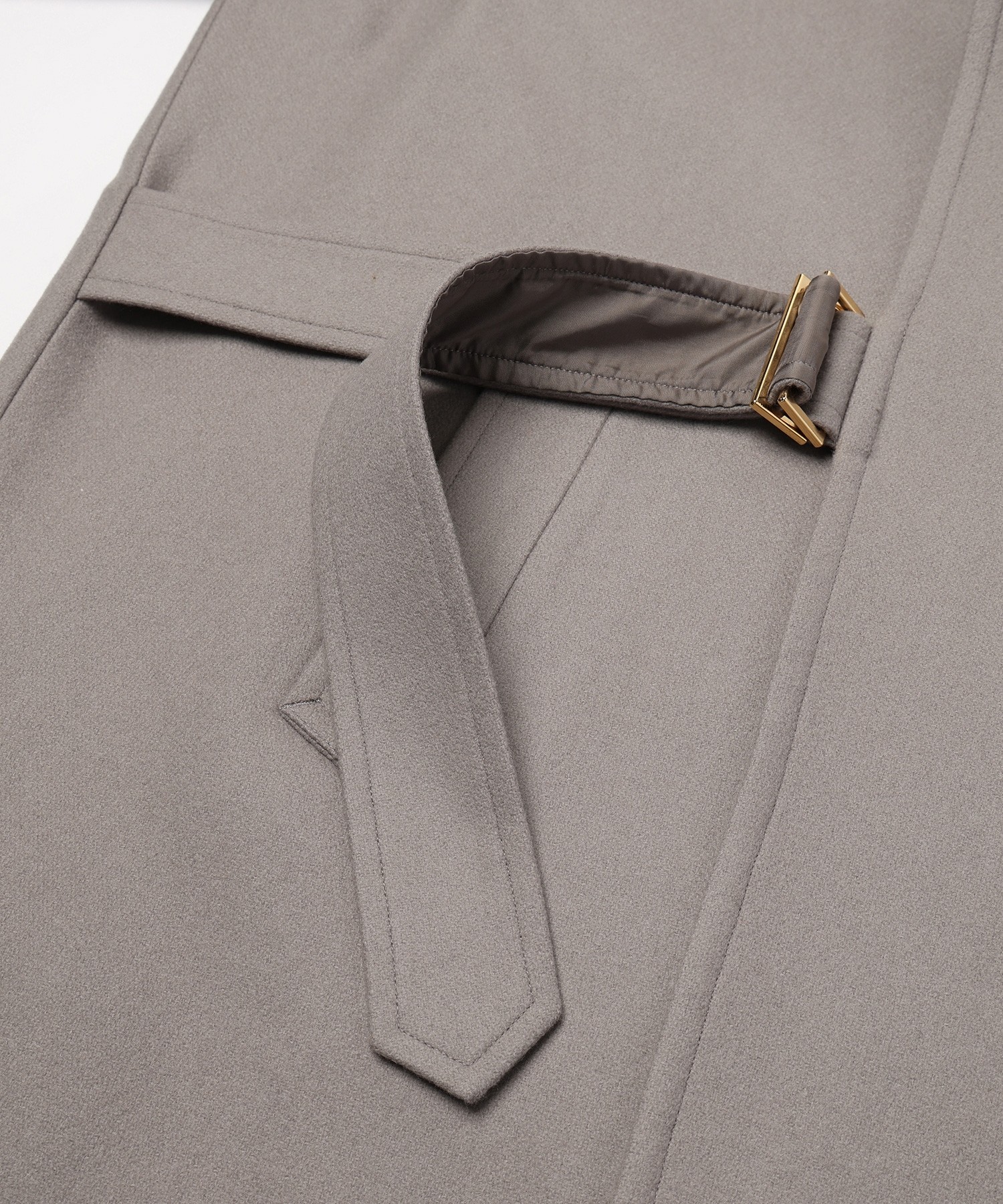 Signature Melton Minimal Tielocken Long Coat
