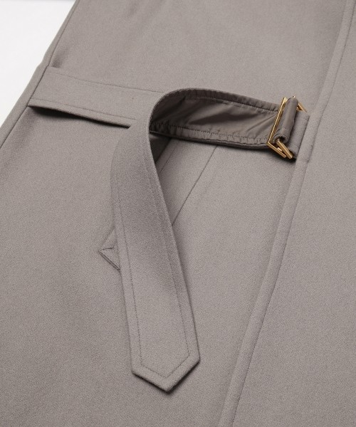 Signature Melton Minimal Tielocken Long Coat