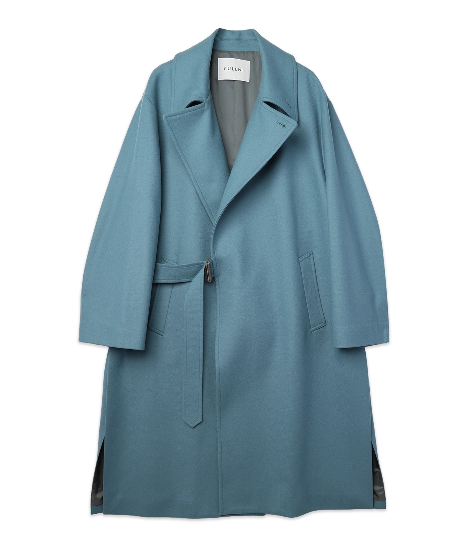 Signature Melton Minimal Tielocken Long Coat