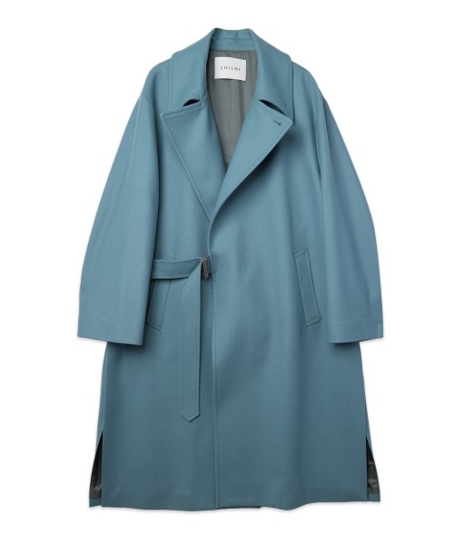 Signature Melton Minimal Tielocken Long Coat