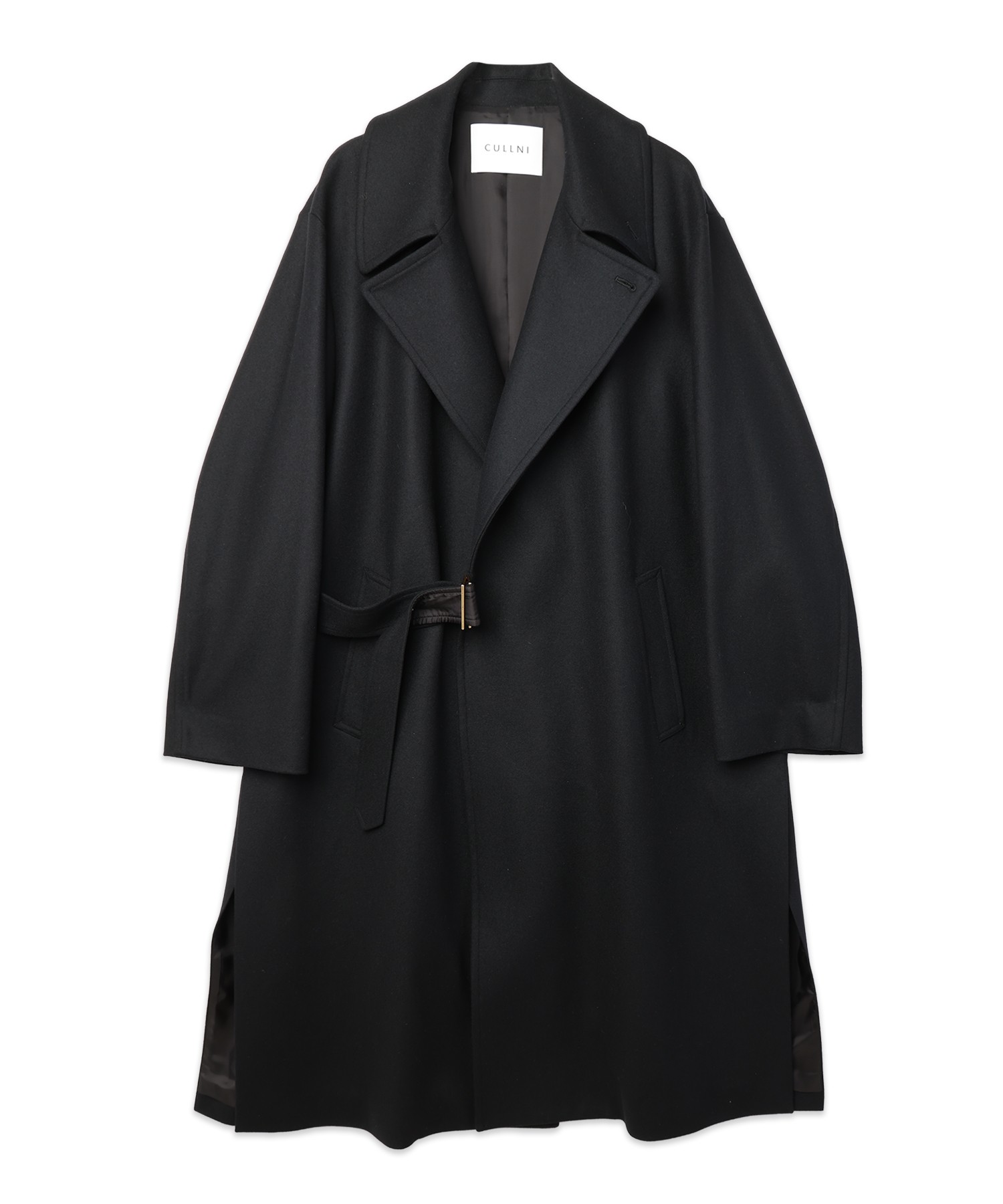 Signature Melton Minimal Tielocken Long Coat
