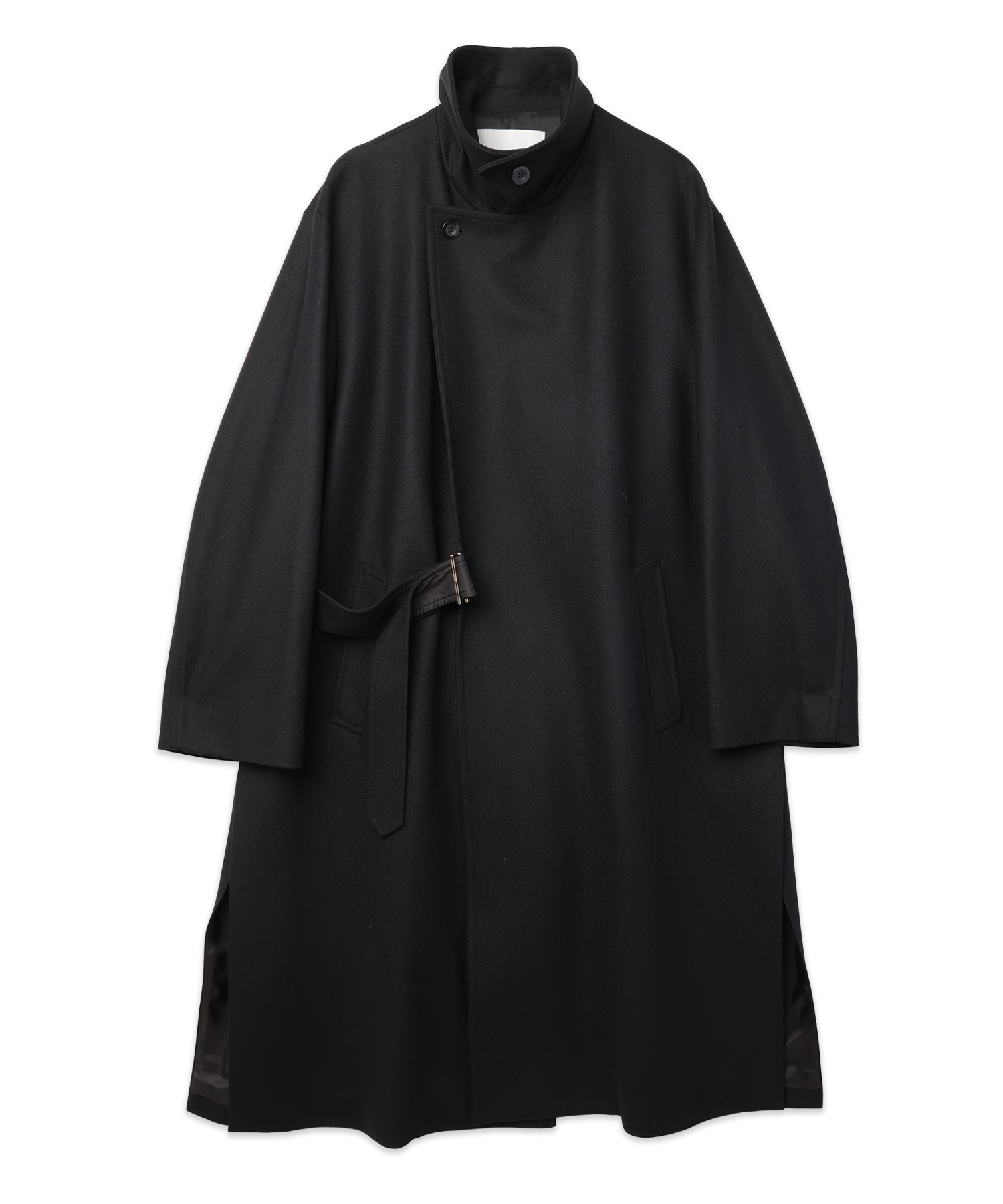 Signature Melton Minimal Tielocken Long Coat