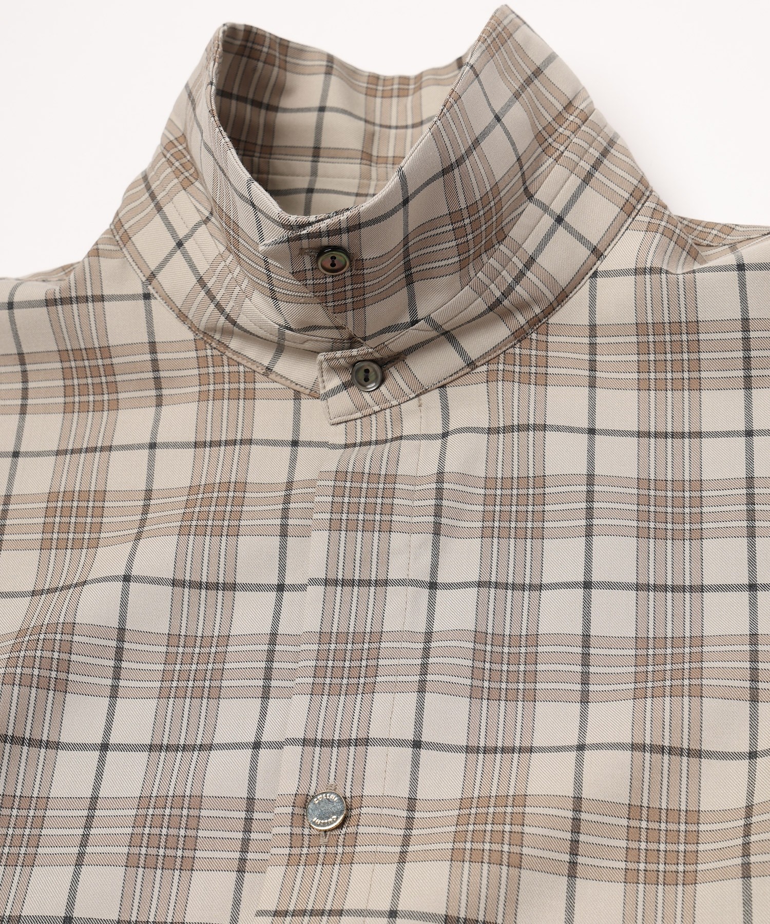 Tartan Check Bow-Tie Long Sleeve Shirt