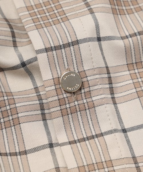 Tartan Check Bow-Tie Long Sleeve Shirt