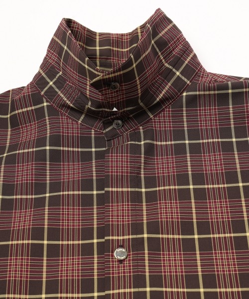 Tartan Check Bow-Tie Long Sleeve Shirt