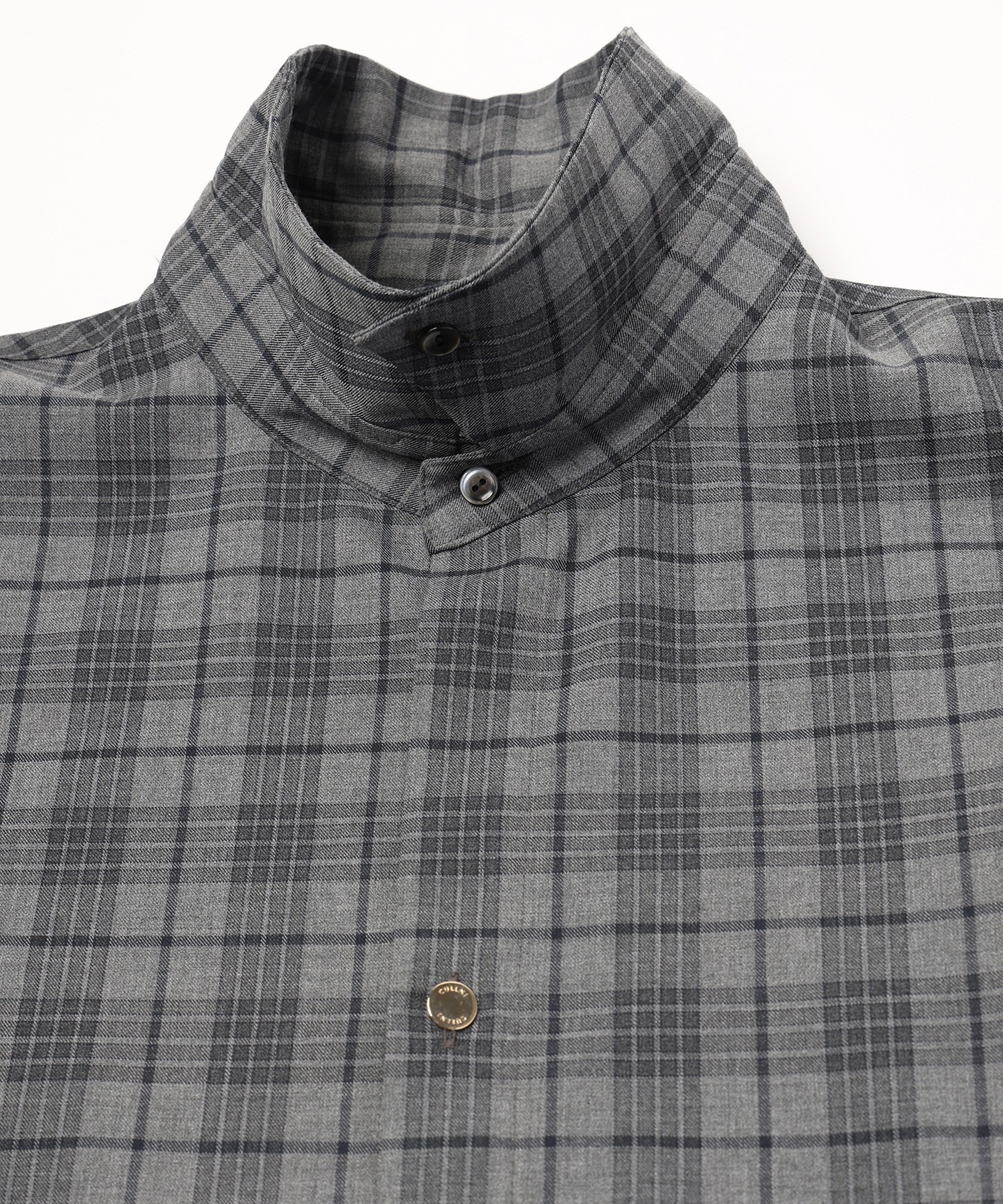 Tartan Check Bow-Tie Long Sleeve Shirt