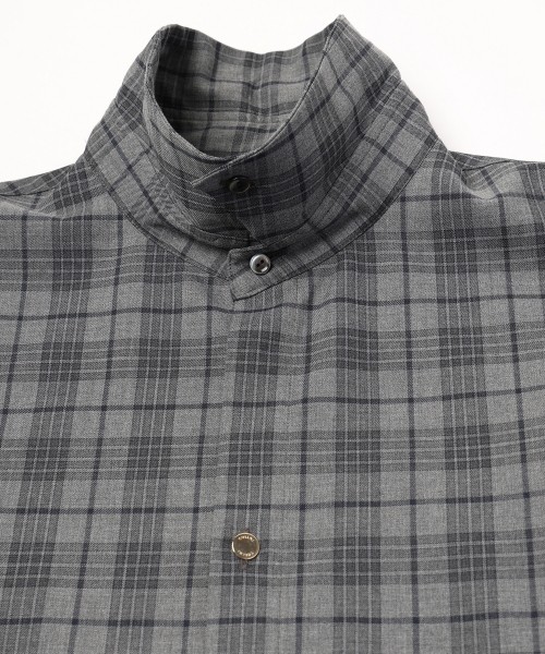 Tartan Check Bow-Tie Long Sleeve Shirt
