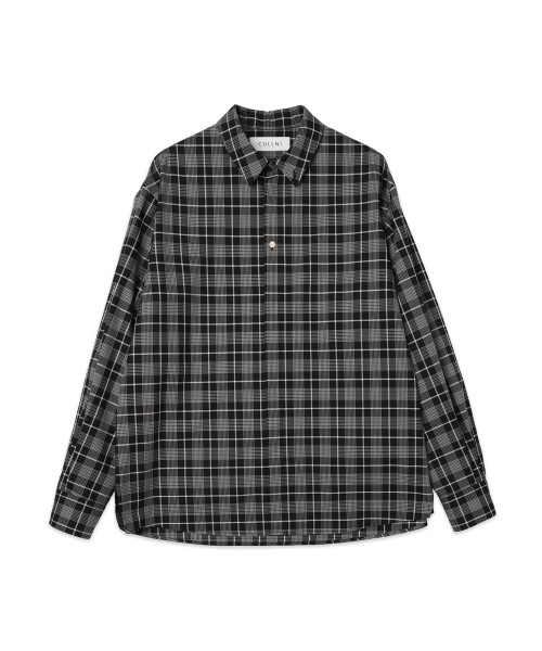 Tartan Check Bow-Tie Long Sleeve Shirt