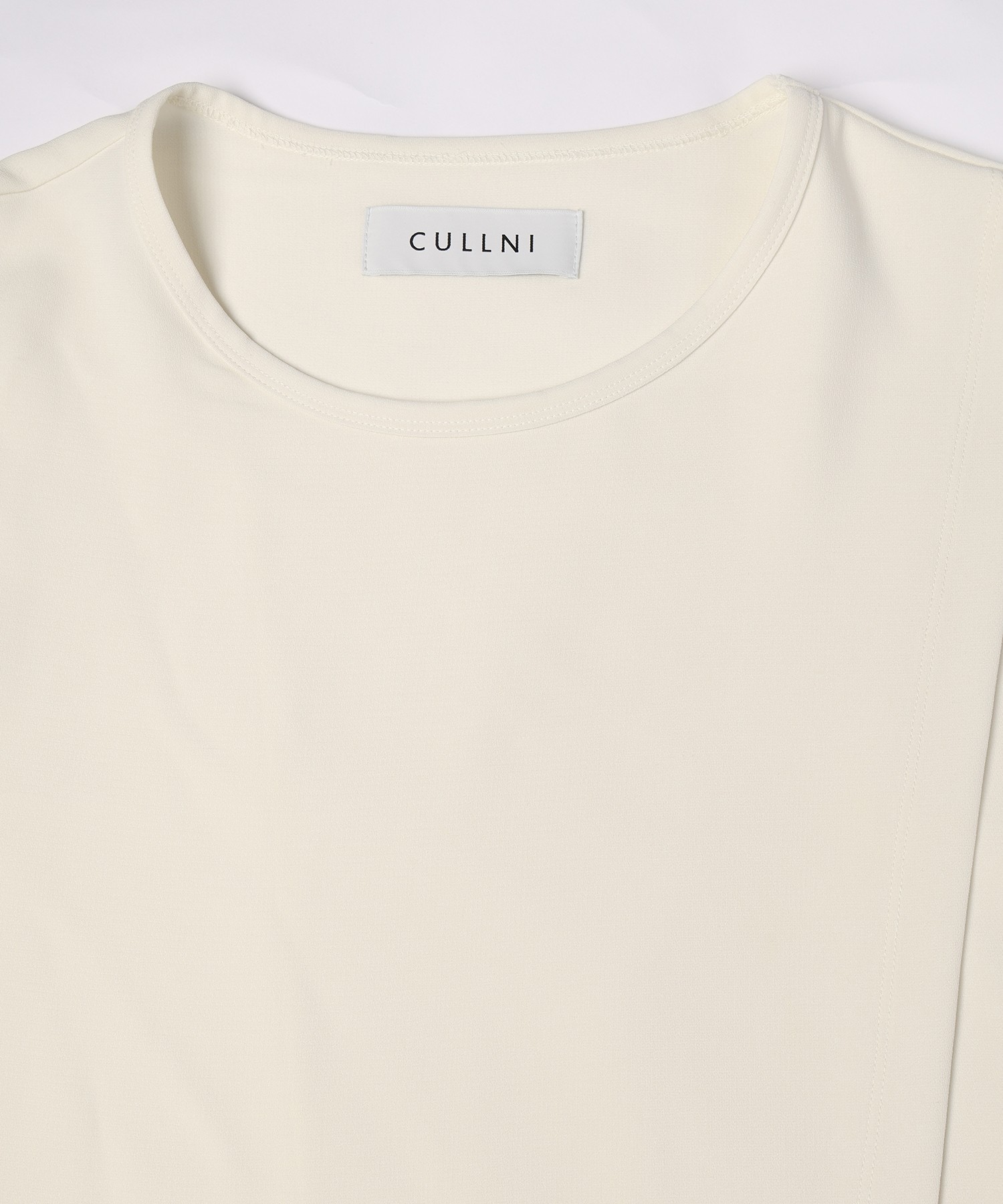 Triacetate Airy Cloth Wrap Long Sleeve Pullover