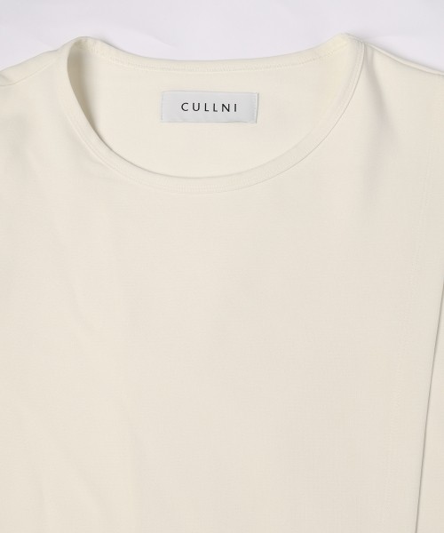 Triacetate Airy Cloth Wrap Long Sleeve Pullover