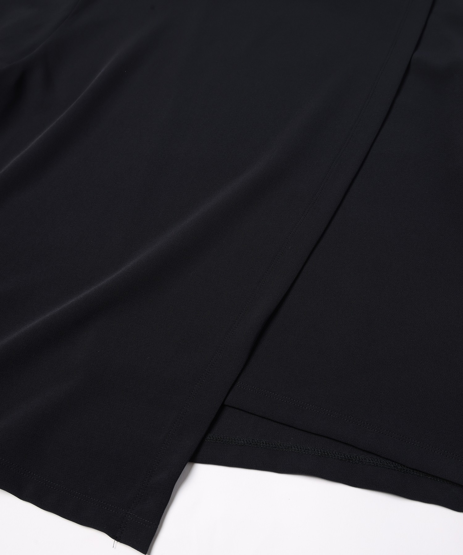 Triacetate Airy Cloth Wrap Long Sleeve Pullover