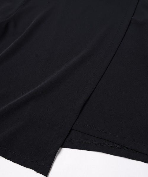 Triacetate Airy Cloth Wrap Long Sleeve Pullover