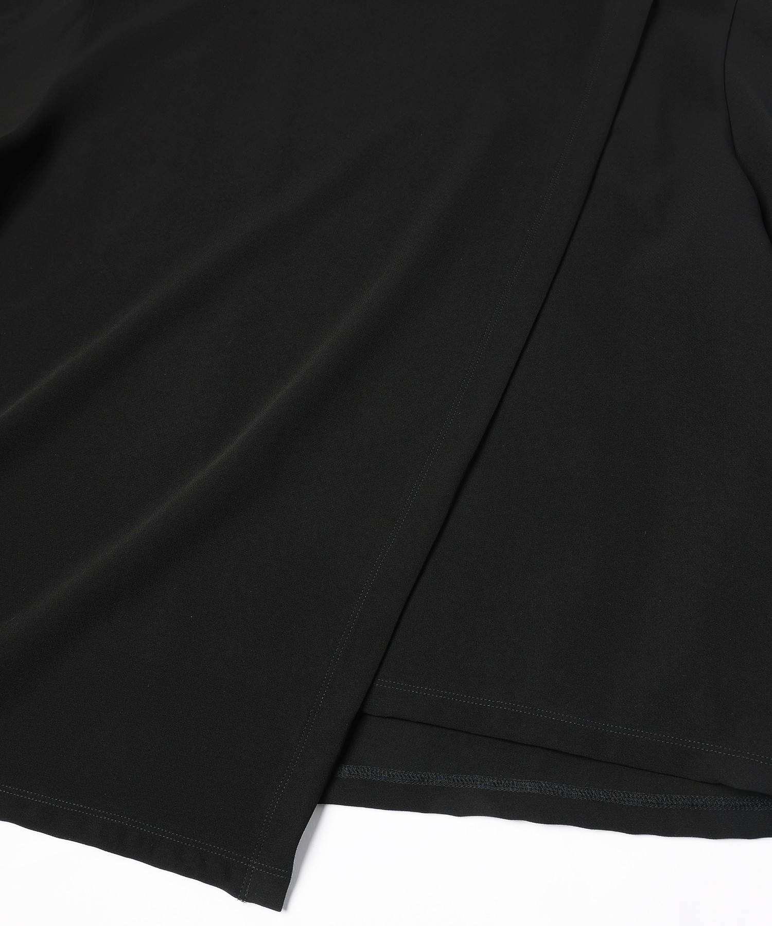 Triacetate Airy Cloth Wrap Long Sleeve Pullover