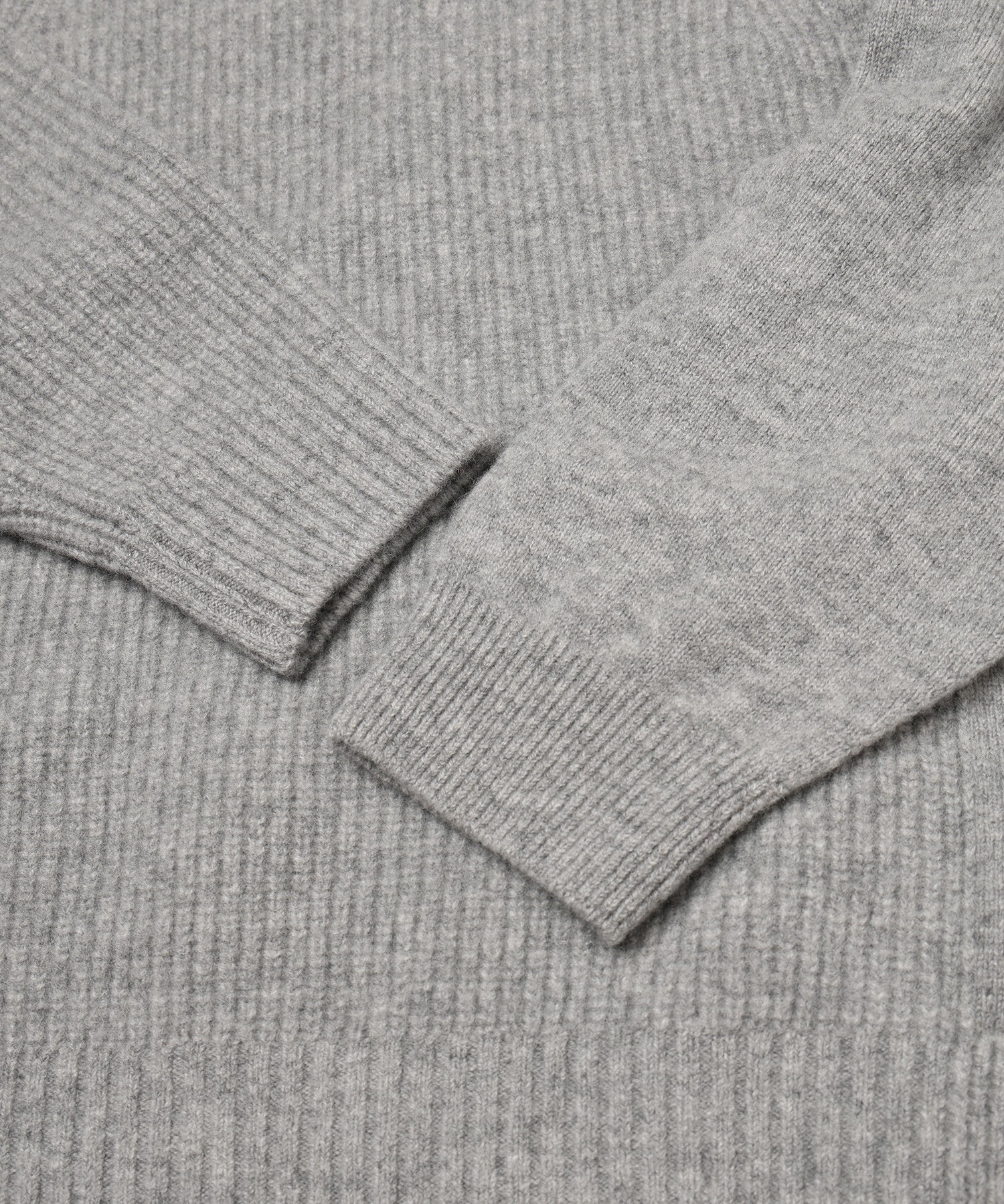Extra Wool Tone Switch Layered Rib Neck Knit Pullover