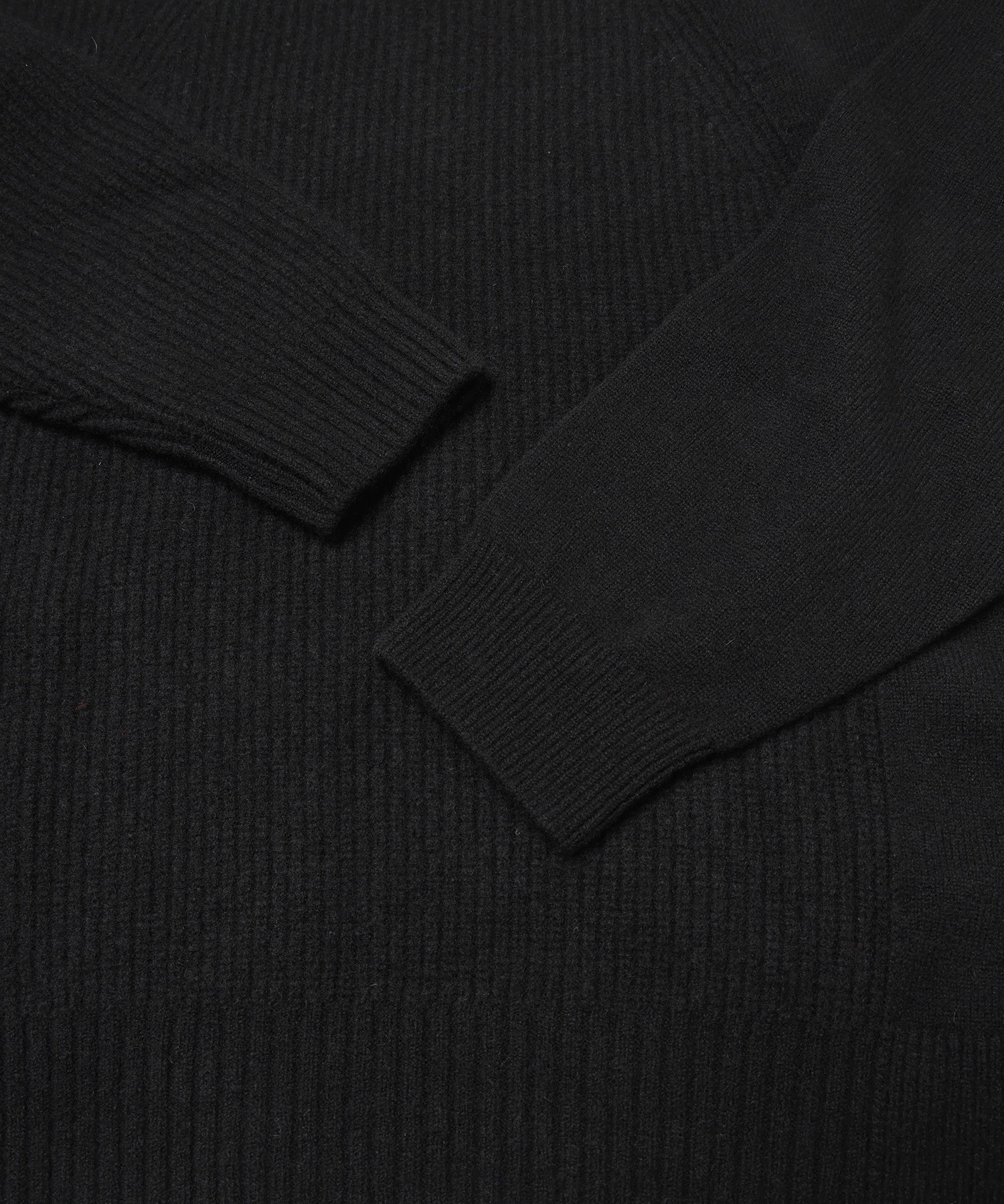 Extra Wool Tone Switch Layered Rib Neck Knit Pullover