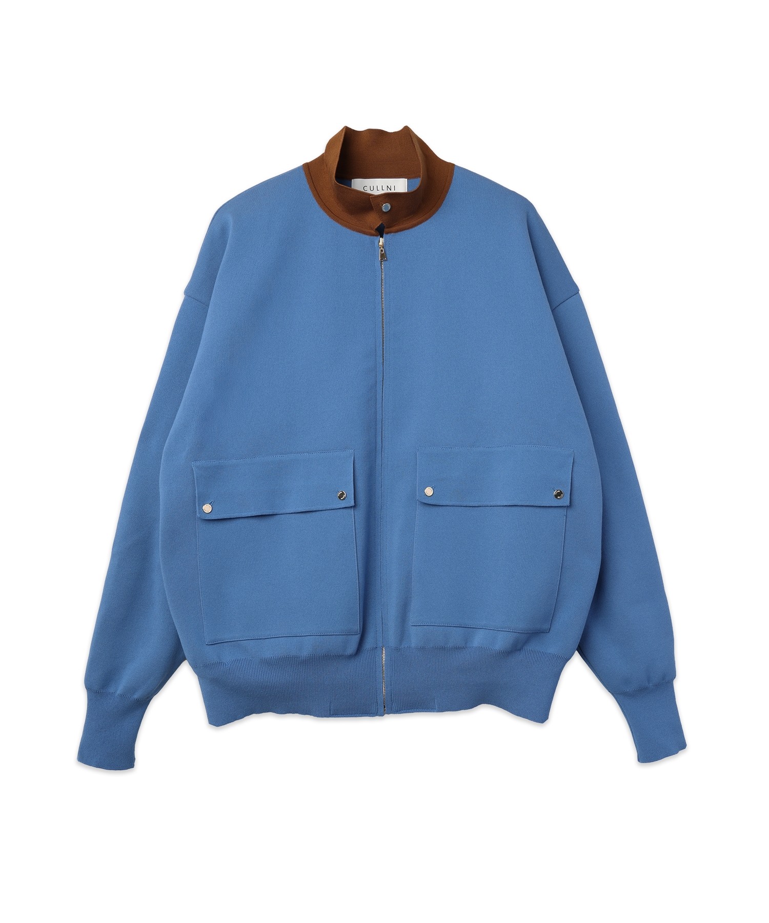 Organic Cotton Smooth Knit Big Pocket Zip Jacket