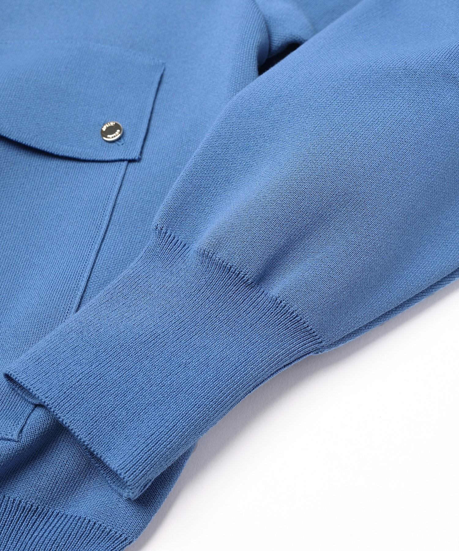 Organic Cotton Smooth Knit Big Pocket Zip Jacket