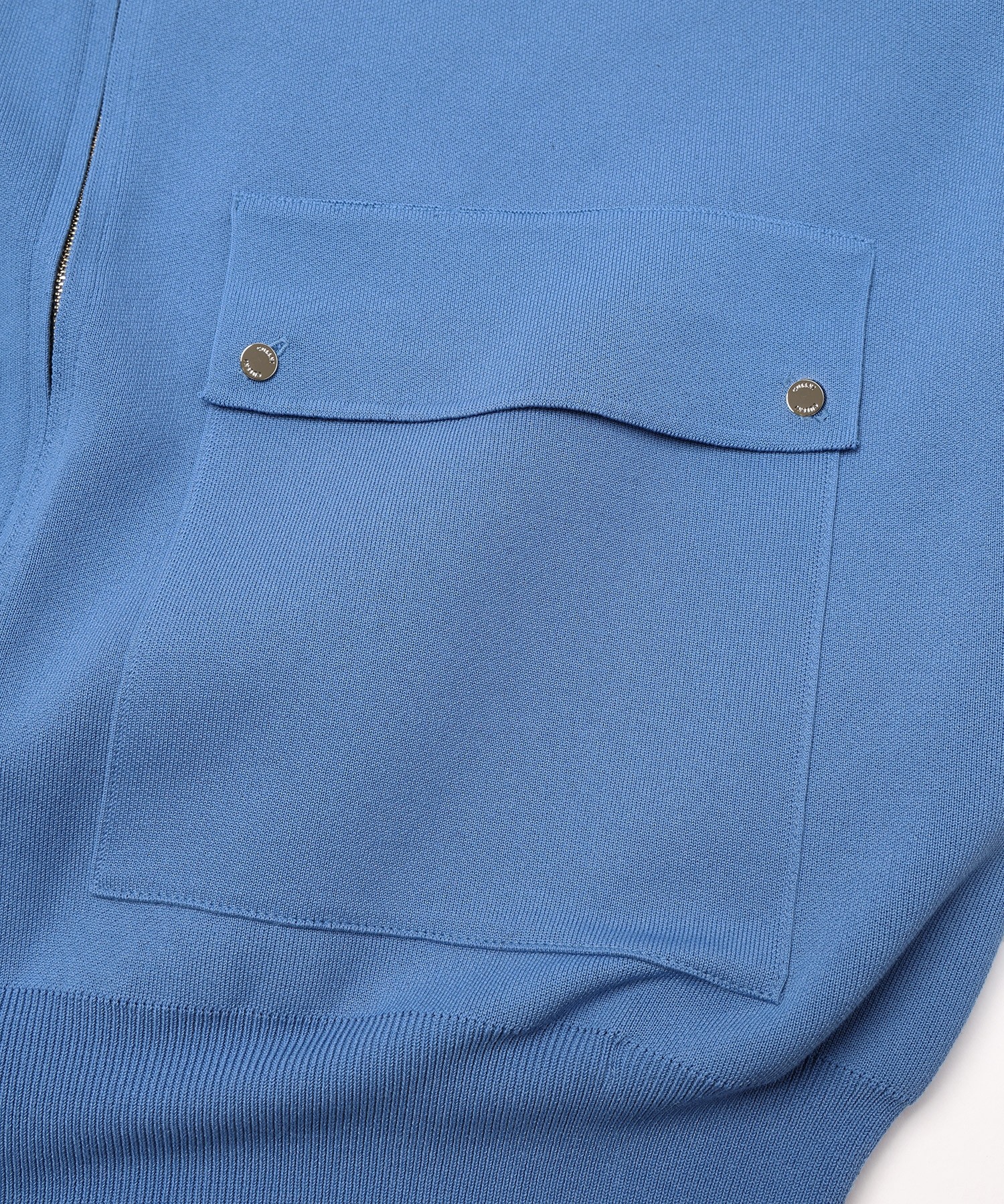 Organic Cotton Smooth Knit Big Pocket Zip Jacket