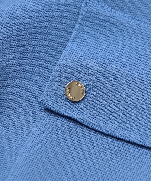 Organic Cotton Smooth Knit Big Pocket Zip Jacket