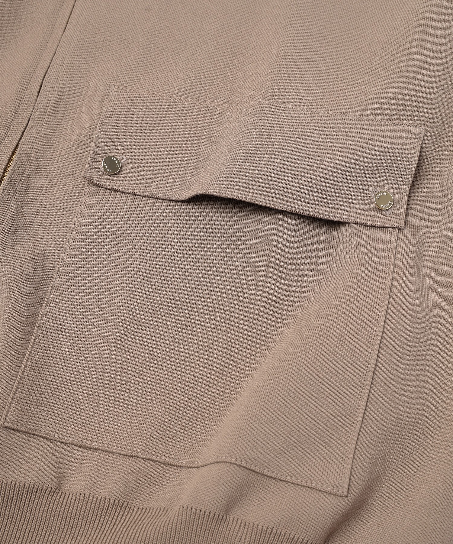 Organic Cotton Smooth Knit Big Pocket Zip Jacket