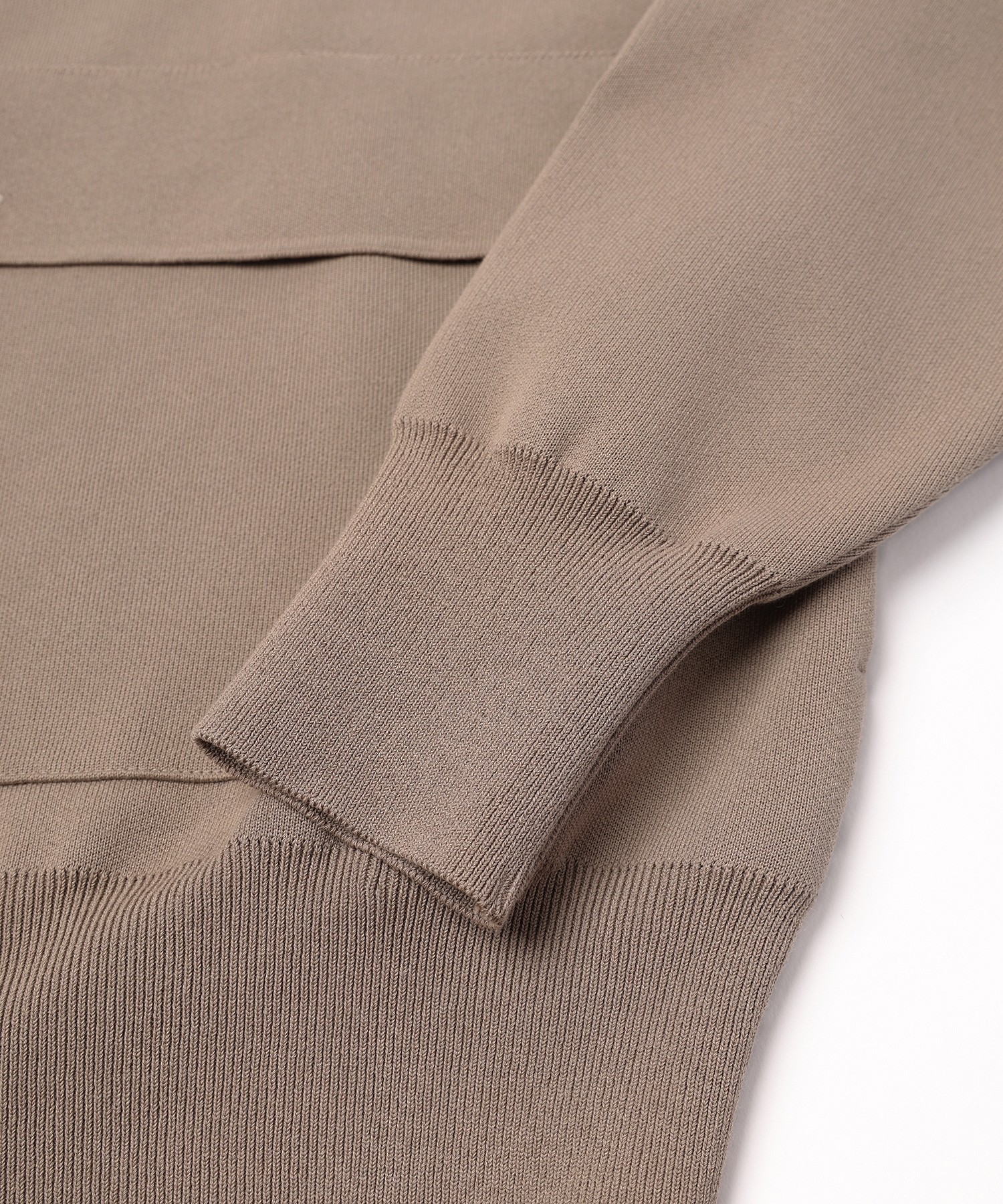 Organic Cotton Smooth Knit Big Pocket Zip Jacket