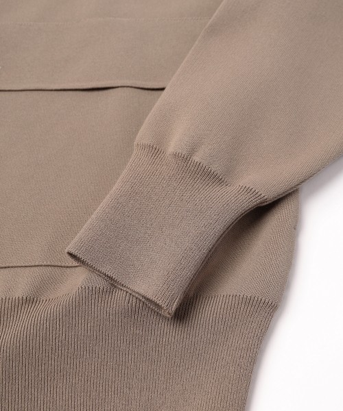 Organic Cotton Smooth Knit Big Pocket Zip Jacket