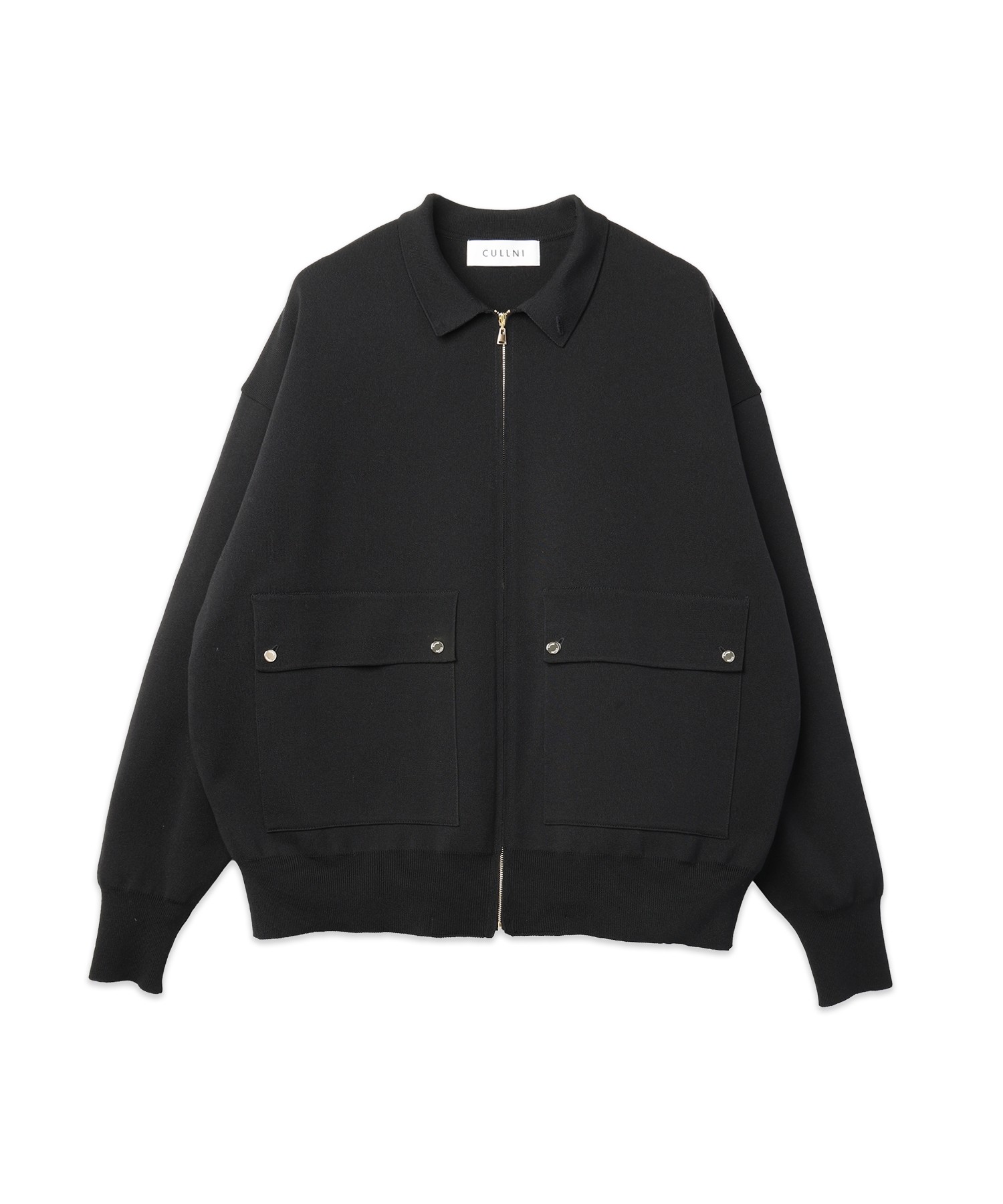 Organic Cotton Smooth Knit Big Pocket Zip Jacket