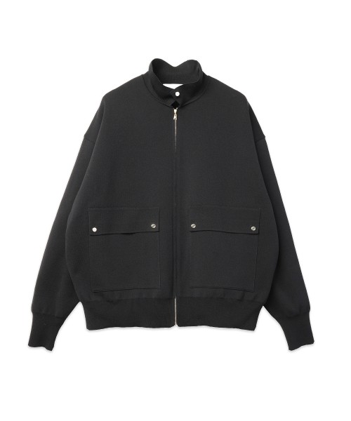 Organic Cotton Smooth Knit Big Pocket Zip Jacket