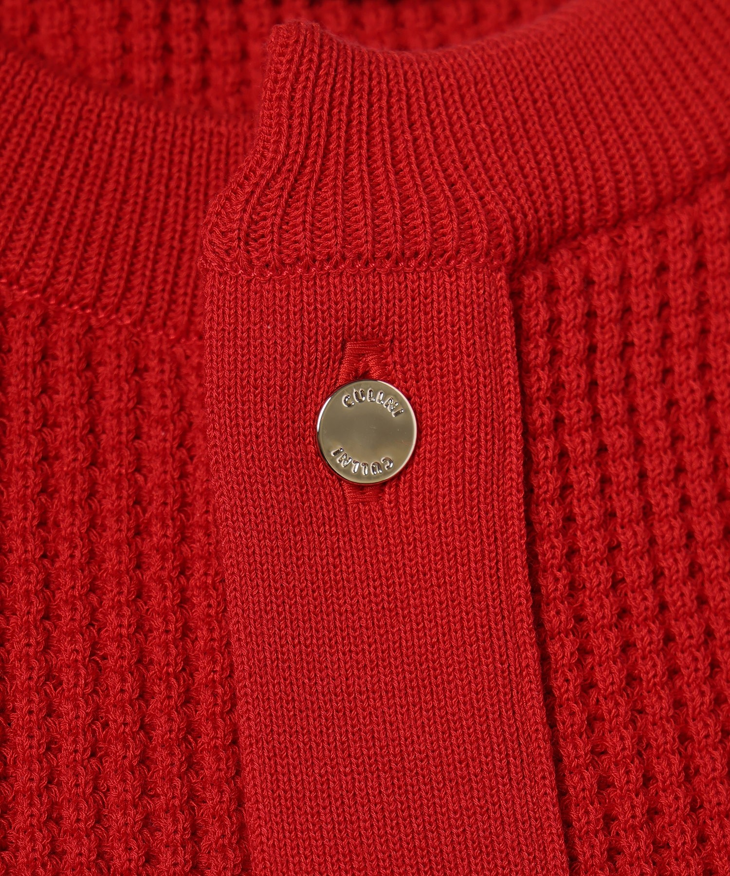 Organic Cotton Waffle Minimal Henley Neck Knit Pullover